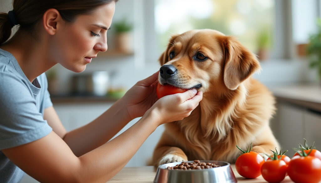 découvrez que faire si votre chien a mangé une tomate, avec des conseils pratiques pour prévenir les risques et assurer la sécurité de votre animal.
