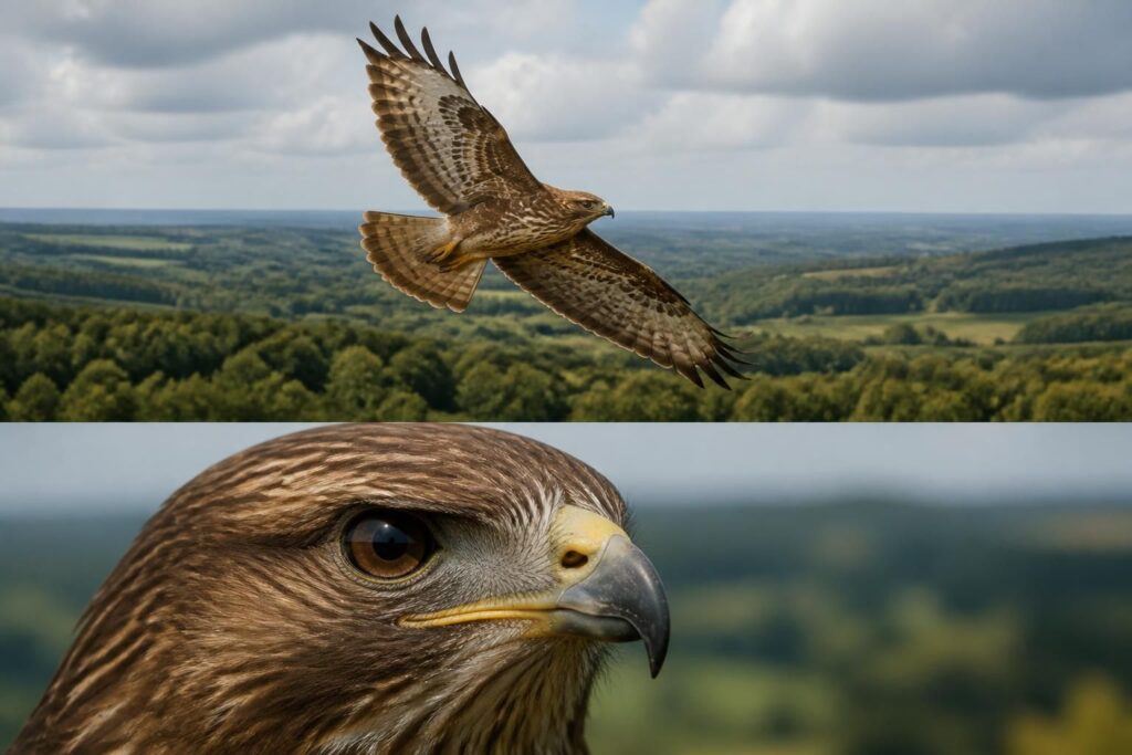 découvrez la buse en france : informations sur sa taille, son envergure et des photos fascinantes de ce rapace majestueux.