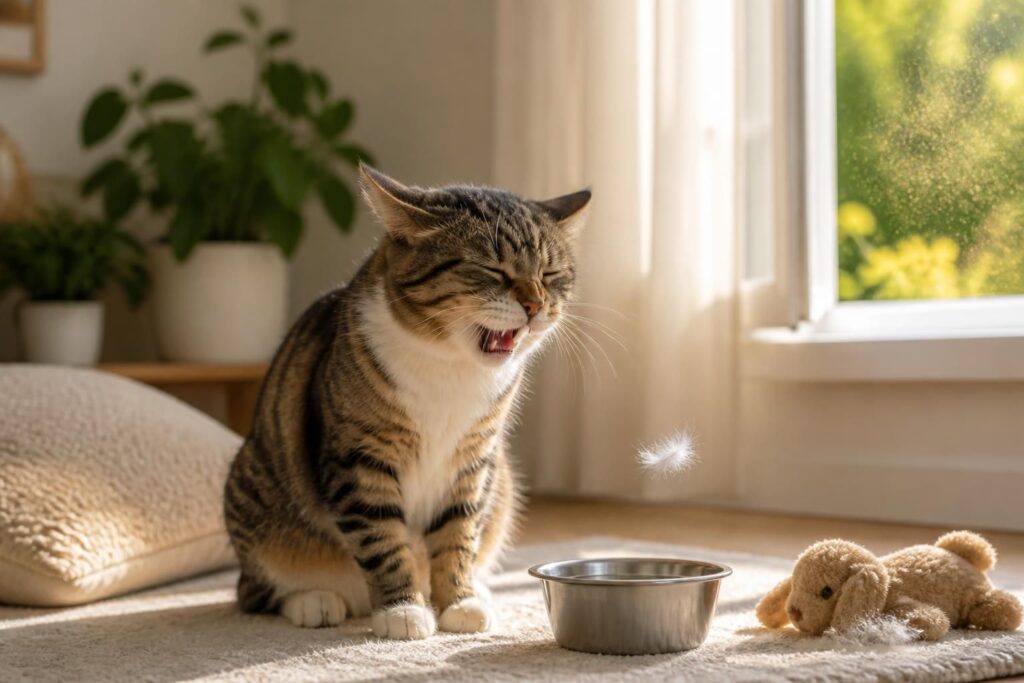 découvrez les principales causes des éternuements chez le chat et apprenez à identifier les signes à surveiller pour protéger la santé de votre compagnon félin.