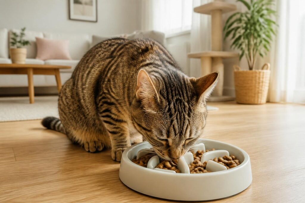 découvrez la gamelle anti glouton pour chat, conçue pour ralentir leur vitesse d'alimentation et prévenir l'obésité féline, favorisant ainsi une meilleure santé et un bien-être optimal.