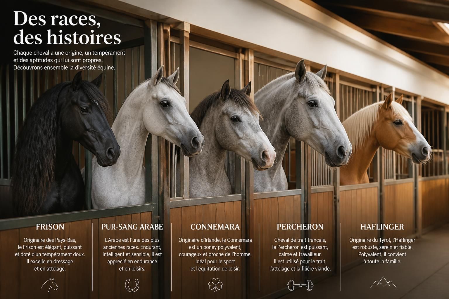 découvrez les différentes races de chevaux et les caractéristiques uniques qui définissent chaque type. guide complet pour mieux comprendre ces magnifiques animaux.
