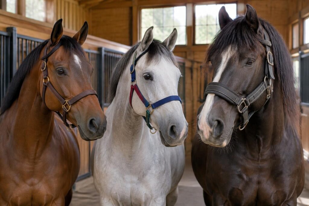 découvrez comment choisir un licol pour cheval : comparez les modèles en cuir, personnalisables ou adaptés aux chevaux de trait, selon vos besoins.