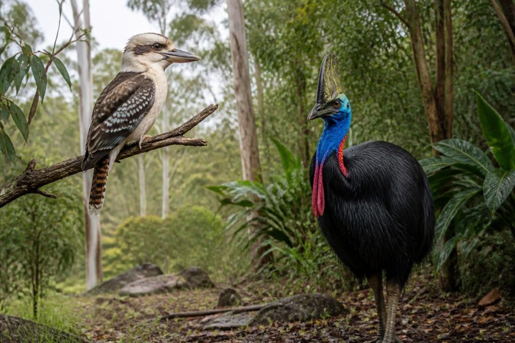 découvrez les oiseaux australiens emblématiques, dont le kookaburra au rire unique et le majestueux casoar, symboles de la faune spectaculaire d'australie.