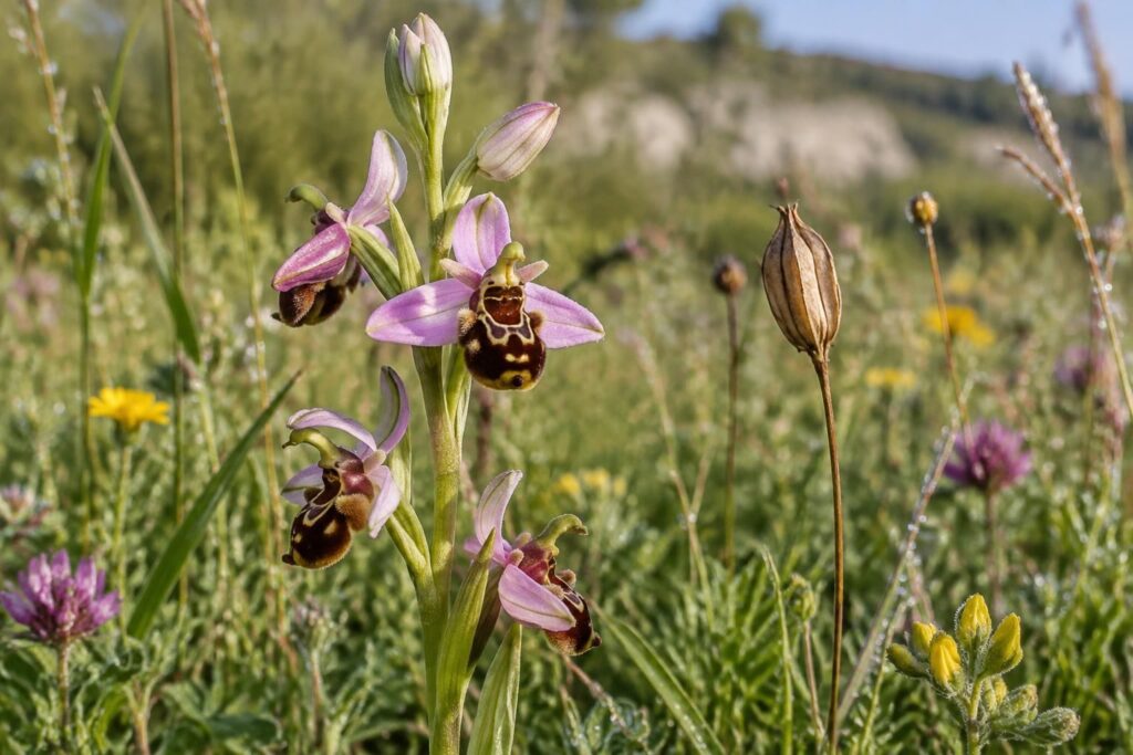 découvrez l’ophrys abeille, une orchidée fascinante : sa rareté, les mesures qui la protègent et son étonnant mode de reproduction.