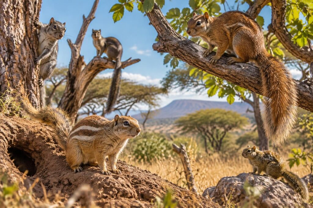 découvrez les principales espèces d’écureuils africains, leurs habitats, leur alimentation et les particularités de ces petits mammifères.