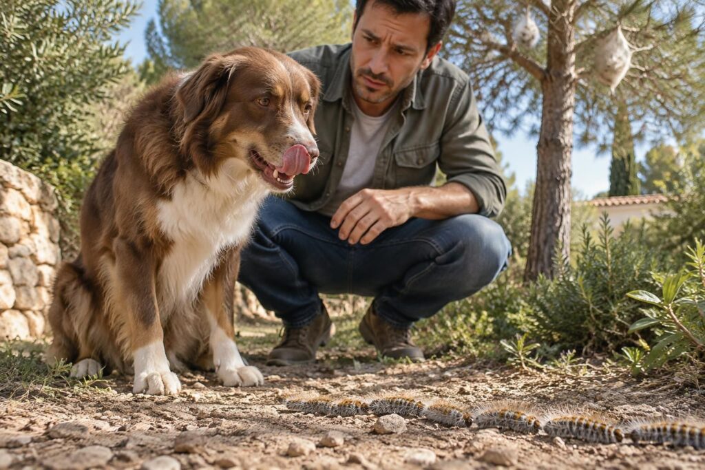 chenille processionnaire chez le chien : découvrez les dangers, les symptômes à repérer et les gestes d’urgence à adopter sans attendre.