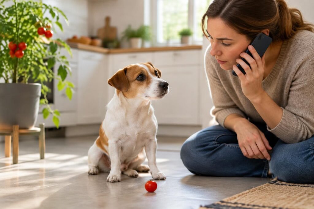 tomate cerise avalée par votre chien : découvrez les risques, les gestes à adopter et les signes d’alerte nécessitant un appel au vétérinaire.